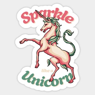 Free Spirit Sparkel Unicorn Sticker